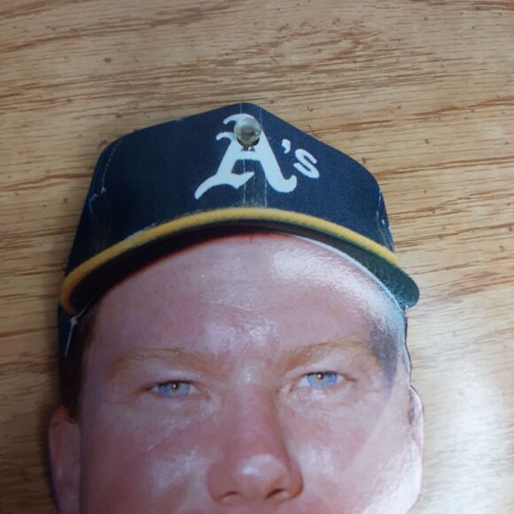 1990 Topps Heads Up #14 Mark McGwire Die-cut Face Oakland Athletics A’s Baseball - Picture 2 of 6